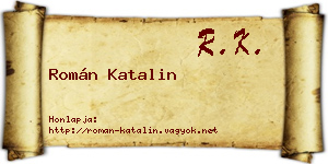 Román Katalin névjegykártya